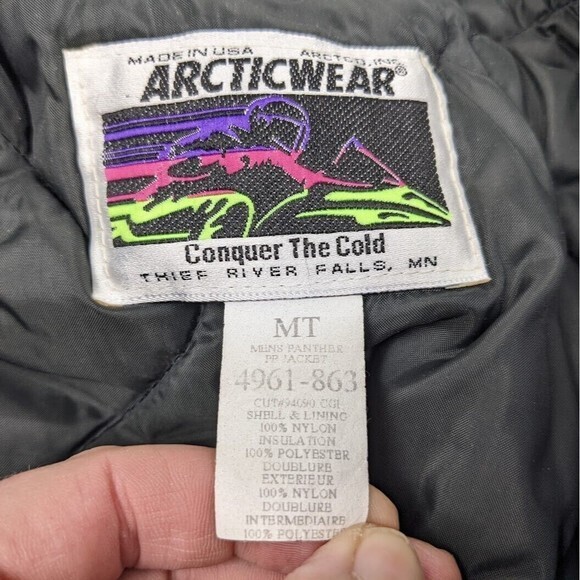 Vintage Arctic Cat "Panther" Snowmobile Jacket Mens Size Medium Tall - Picture 6 of 9